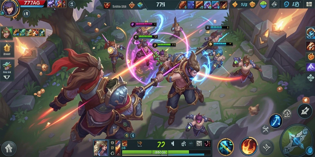 Gameplay seru dan strategis di arena MOBA.