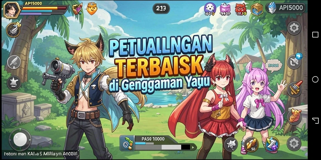 Tampilan gameplay API5000 yang penuh warna dan dinamis.