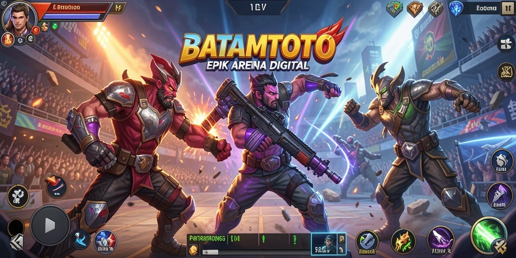 Tampilan aksi seru dalam pertarungan di BATAMTOTO.