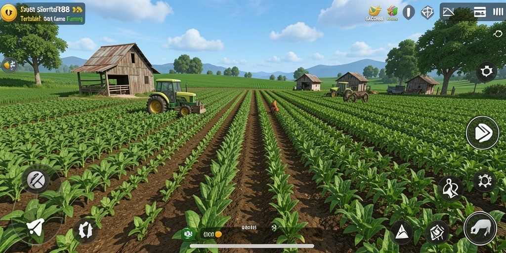 Screenshot gameplay GACOR88 menampilkan aktivitas pertanian yang seru dan interaktif.