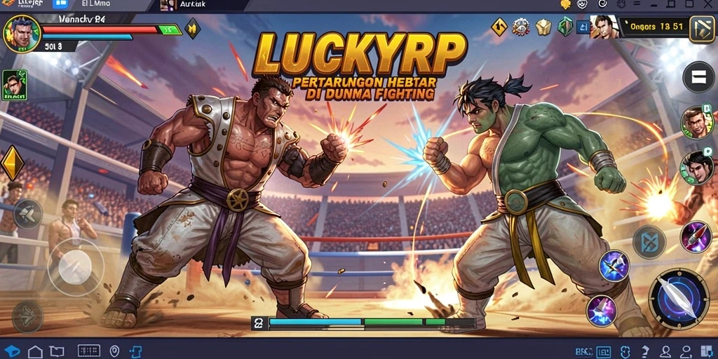 Tampilan pertarungan intens di LUCKYRP dengan aksi seru.