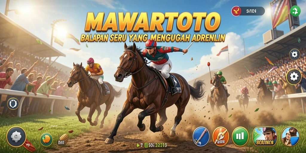 Screenshot utama MAWARTOTO menunjukkan aksi balapan yang mendebarkan.