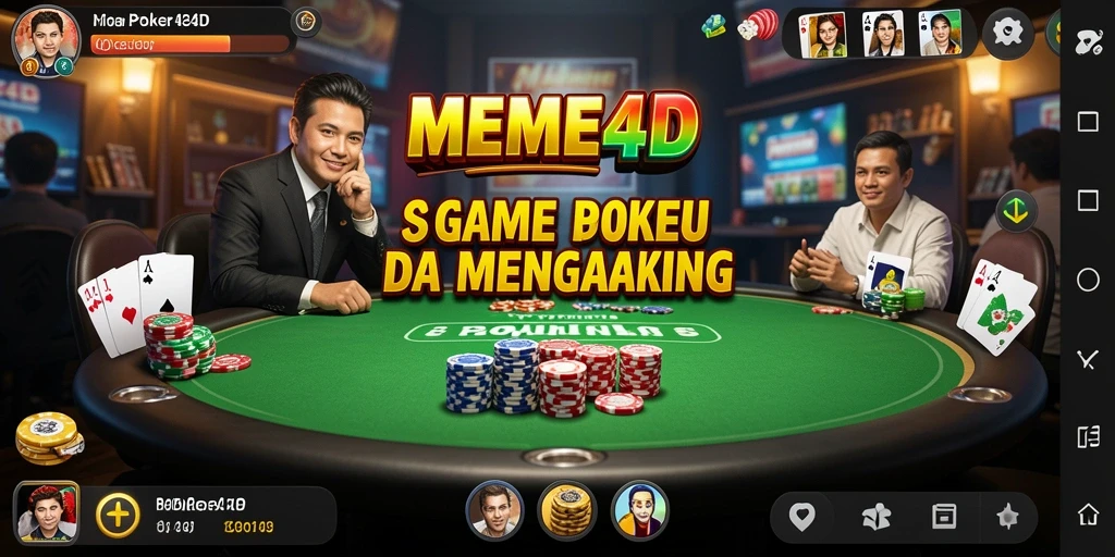 Gameplay poker intens dan seru di MEME4D.