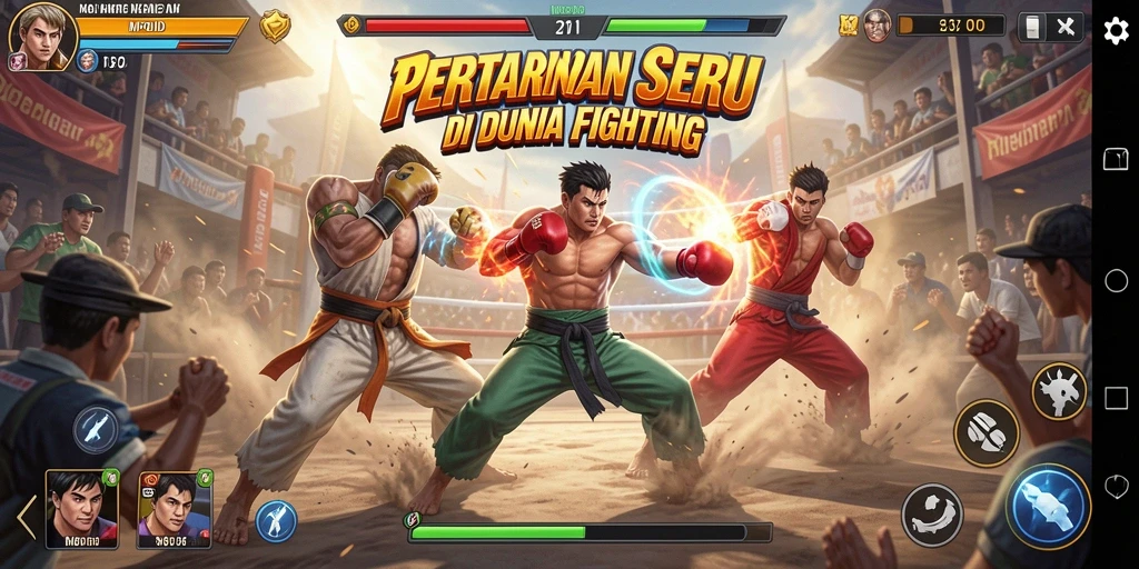 Tampilan seru dari pertarungan di MPOID dengan karakter unik.