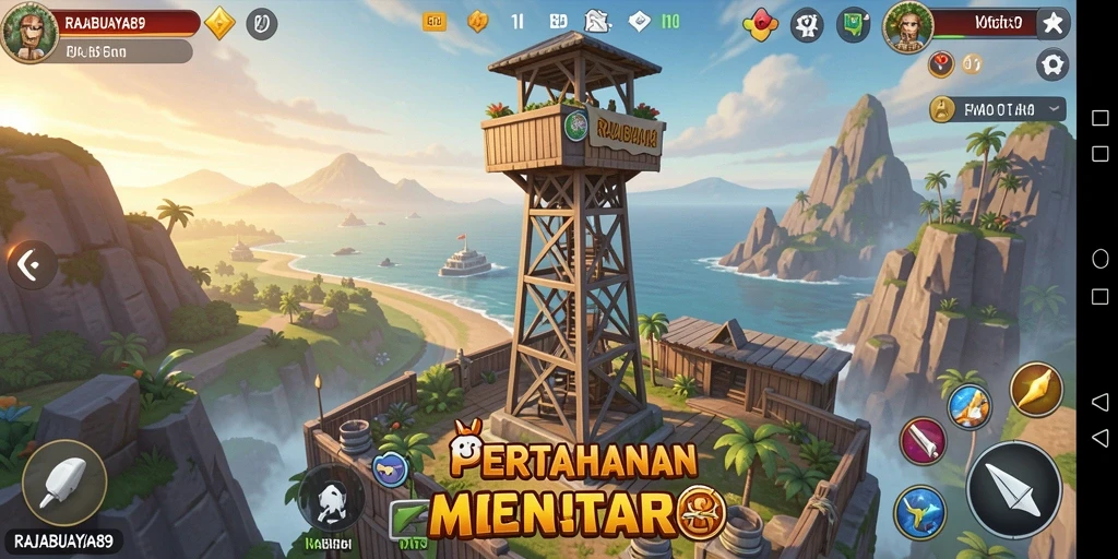 Tangkapan layar menunjukkan pertempuran seru dalam gameplay Tower Defense yang menarik.