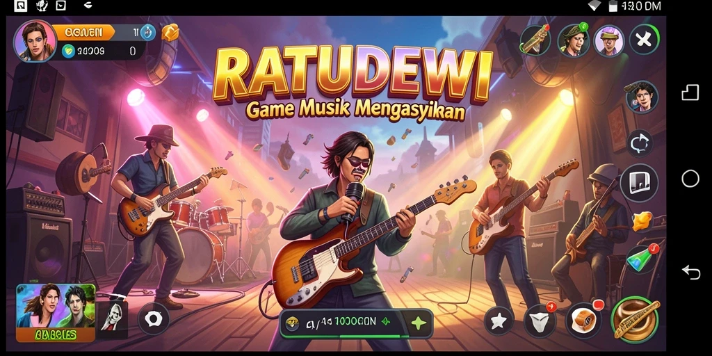 Tampilan gameplay RATUDEWI yang penuh warna dan seru.
