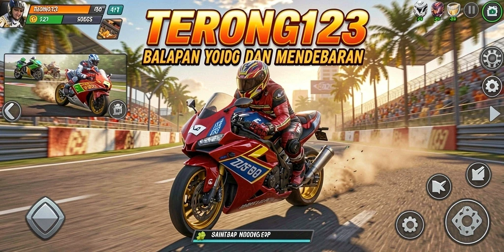 Tampilan menarik dari gameplay balapan motor yang menantang.