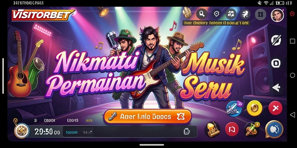 Screenshot gameplay VISITORBET dengan musik seru dan tantangan menarik.