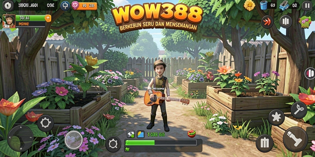 Tangkapan layar WOW388 menampilkan pengalaman berkebun yang menyenangkan dan interaktif.